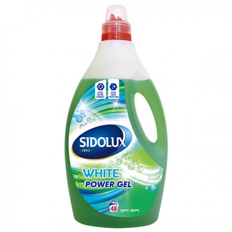 Sidolux POWER GEL WHITE na praní bílého prádla - 1,92 l