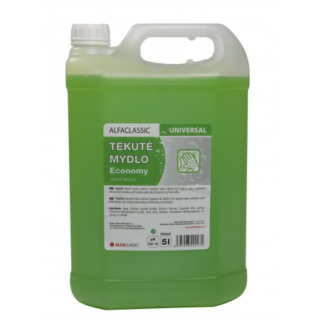 TEKUTÉ MÝDLO ECONOMY UNI, 5 l, zelené TEKUTÉ MÝDLO ECONOMY UNI, 5 l, zelené